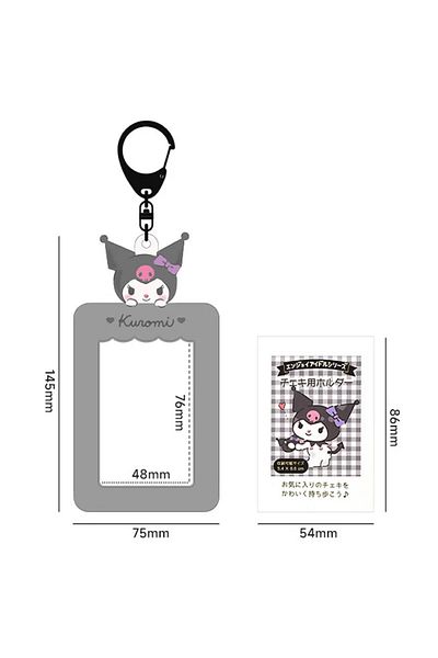 Choice 1pcs Sanrio Card Holder Hello Kitty Cinnamoroll Kuromi My Melody Photo Card Keychain Kawaii Bag Kpop