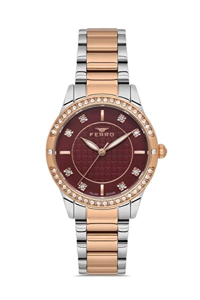 FERRO Rose ve Gümüş Çelik Kordon KADIN Kol Saati FL21501AWT-E8