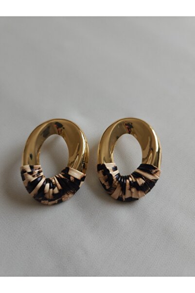 Noira Jewellery Altın Kaplama Leopar Detay Küpe