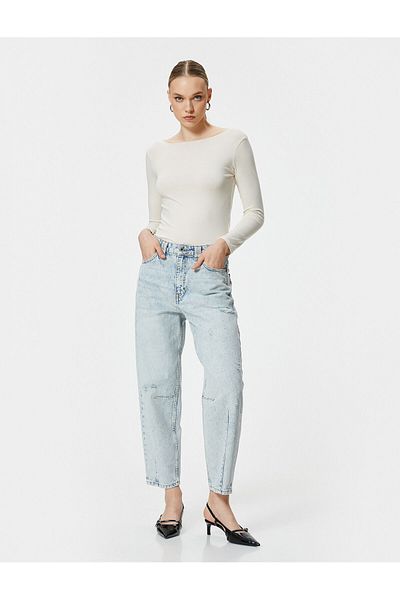 Koton Jeans drepteți cu balon din bumbac cu buzunar - Lucy Jean