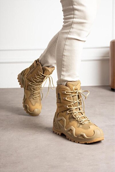 SINGLE SWORD Leo - Fermuarlı Bağcıklı - Trekking - Outdoor - Airsoft - Avcı Botu Bej