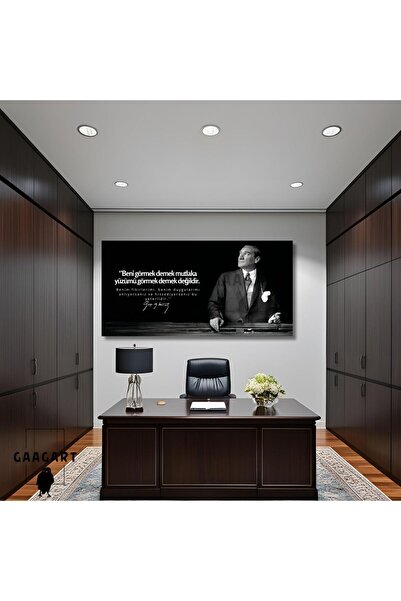 GAAGART Panoramik Kanvas Makam Panosu Atatürk Beni görmek demek mutlaka yüzümü görmek demek değildir.