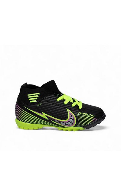 Twingo Filet 585 Black Yellow Sock Astroturf Football Shoes
