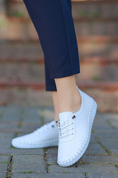 Madam Tarz Varmenpelle-01 Flat Sole Khaki Leather Sports