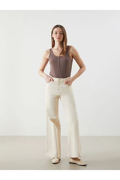 LC Waikiki Lcwaikiki Classic U-Neck Textured Women's Tank Top