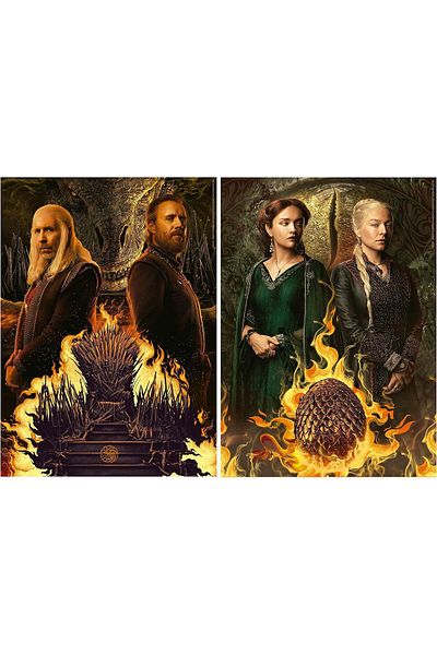 Educa Puzzle Educa 2X500 Piece Game of Thrones Dragon House Puzzle - 19573