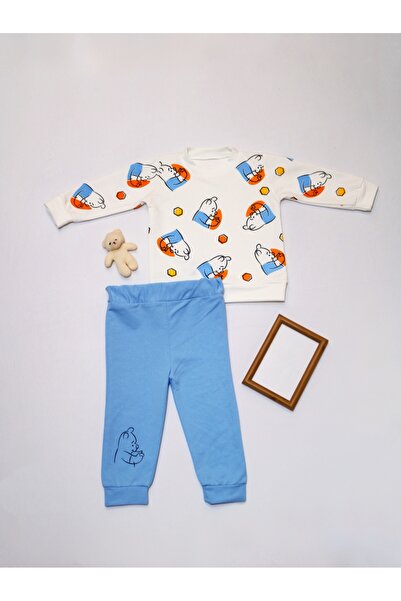 Pırlanta baby Bebek Pamuklu Winnie Baskılı Pijama Takımı - 0-24 Ay