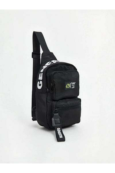 LC Waikiki Black Printed Boy's Chest Bag