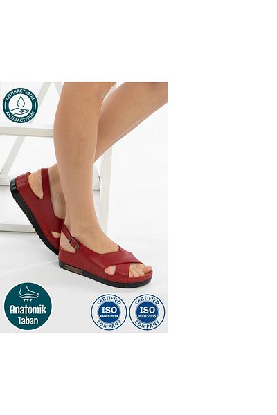 Roy Jones Women's Orthopedic Stylish Comfort Model Anatomical Comfortable Sole Short Heeled Daily Sandals Slippers