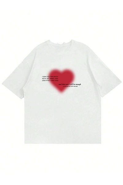 Mad&Calf Unisex Describe To Love Μπλουζάκι με στάμπα με λαιμόκοψη