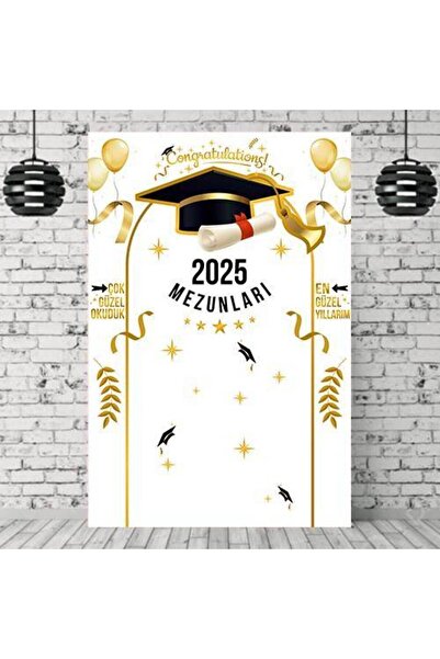 Parti Dükkanım 2025 Mezunları Hatırası Afişi 100*150 cm