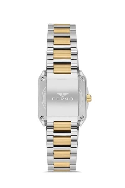 FERRO Yellow and Silver Steel Cord Women's Wristwatch Fl21513A-D