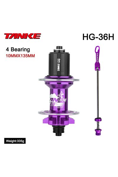 TANKE 36h Purple Rear Qr 120 Click Hub Bearing Mtb Hub Front Rear 32 36 Holes Disc Brake Bicycle Hub