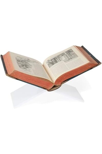 Generic Glossy White Acrylic Book Holder 2-piece Stand For Open/closed Books, Magazines, Textbooks