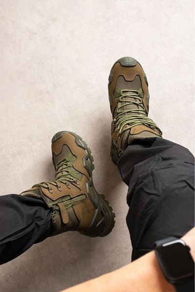 SINGLE SWORD Ss602 4 Seasons με φερμουάρ/κορδόνια Tactical/outdoor Unisex Winter Long Khaki Desert Boots 39