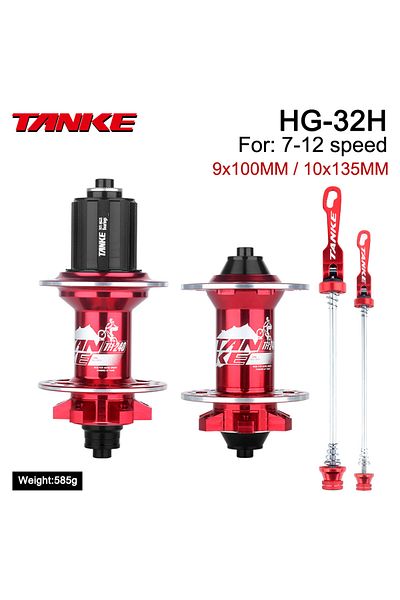 TANKE 32H Red QR TANKE 120 Click Hub Bearing MTB Hub Front Rear 32 36 Holes Disc Brake Bicycle Hubs 7 8 9