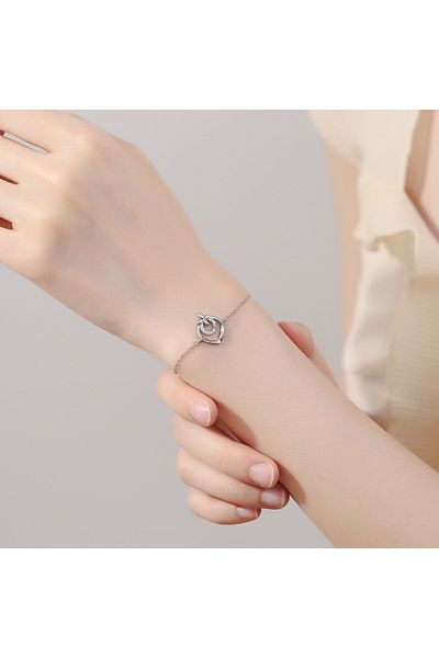 delis Bratara Argint 925, Jw655, Model Elegant, Placata Cu Rodiu