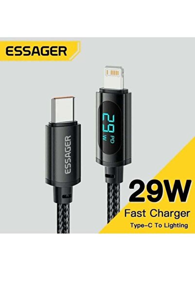 essager كابل Lightning PD لأجهزة iPhone 15 1413 12 PD 29W شاحن شحن سريع Light...