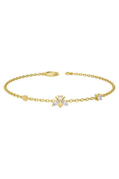 delis Bratara Argint 925, Jw1012, Model Albina, Placata Cu Aur