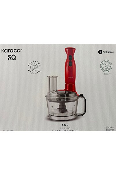 Karaca Turbo Fonksiyon-çift Taraflı Paslanmaz Çelik Bıçak 1,5 L 2000w Mutfak Robotu