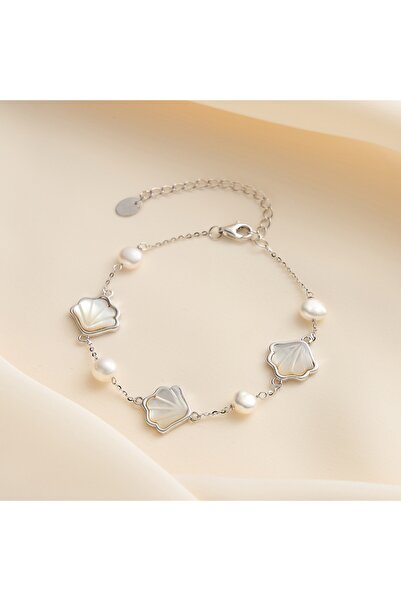 delis Bratara Din Argint 925 Pentru Dama, Jw1548, Model Scoica, Placata Cu Rodiu