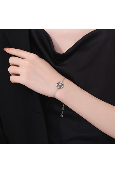delis Bratara Argint 925, Jw1206, Model Copacul Vietii, Placata Cu Rodiu