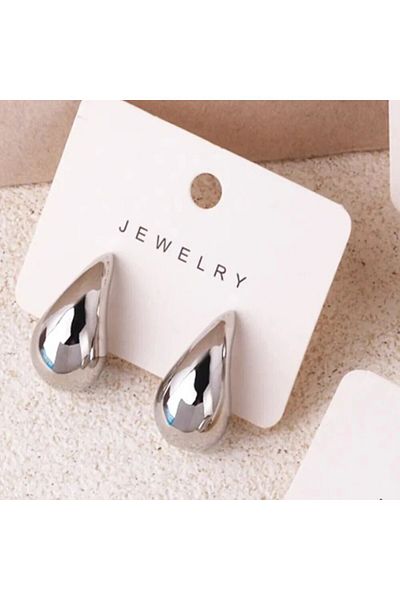 Choice AJZ50039E-SS Gold Color Water Drop Earring Stud Simple Design Ins Women Post Earrings 3 Size Availab