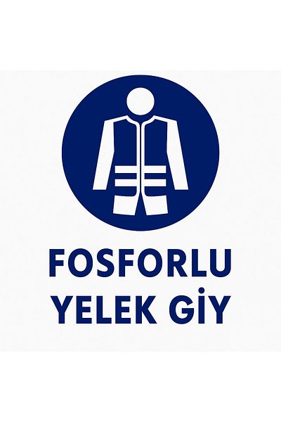 Gündoğdu Warning Sign'Wear Phosphorescent Vest' 23X35 cm