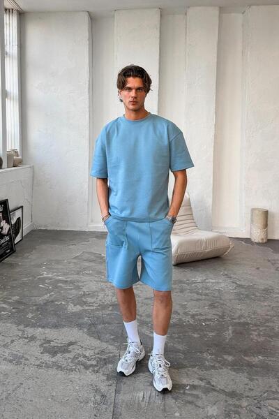 HAFKAGİYİM Tricou Cozy Premium Oversize Baby Blue