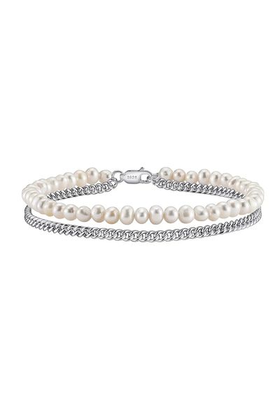 delis Bratara Din Argint 925 Pentru Dama, Jw1556, Model Cu Perle, Placata Cu Rodiu