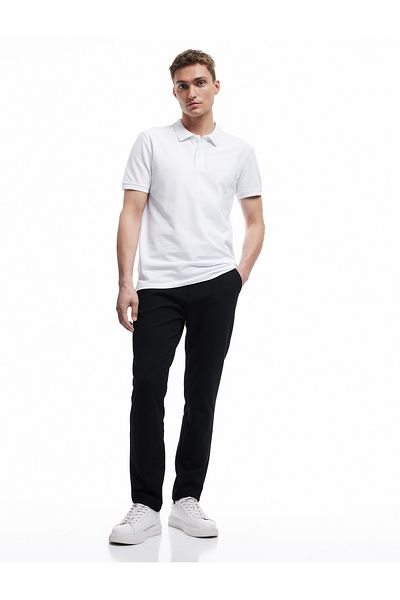 Koton Παντελόνι Chino Slim Fit με κανονική λεπτομέρεια στην τσέπη στη μέση