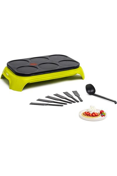TEFAL PY559312 Crep'Party Colormania, Crepes and Pancakes Cooker, Cactus Green