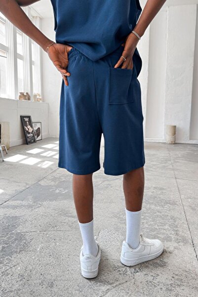 HAFKAGİYİM Indigo Cozy Premium Шорти з кишенями