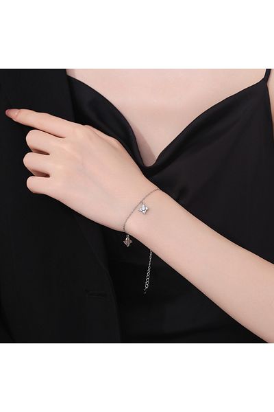 delis Bratara Argint 925, Jw1221, Model Flori, Placata Cu Rodiu