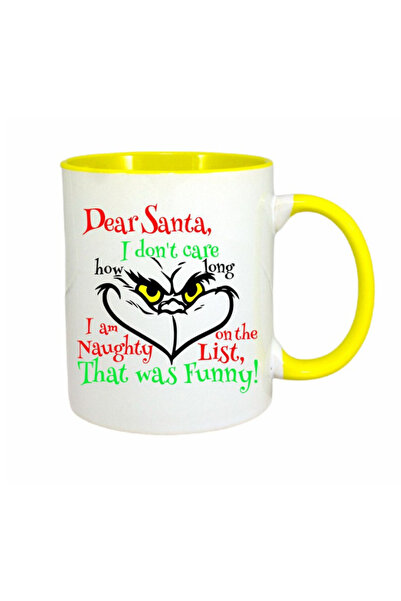 OEM Cana personalizata cu maner galben de Craciun Grinch, INOVATIX®. 330 ml