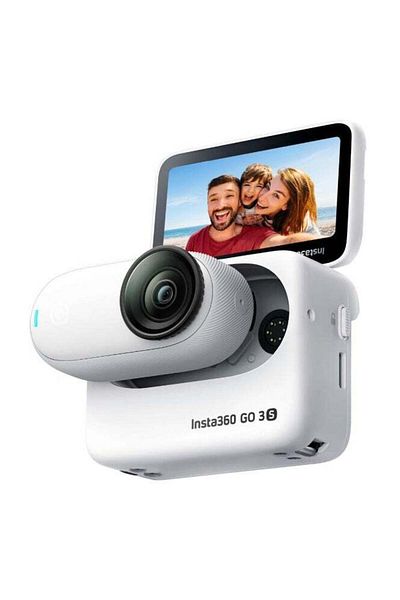 Insta360 GO 3S Arctic White (128GB) - Small 4K Vlog Camera, Hands-Free POV, Mount Everywhere, Stabil