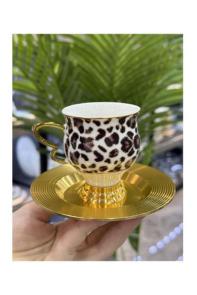 ACAR Ortigia Set of 6 Coffee Cups Leopard
