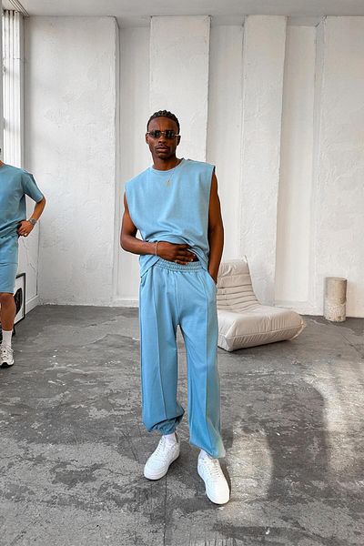 HAFKAGİYİM Baby Blue Cozy Premium Φούτερ με ελαστικά πόδια