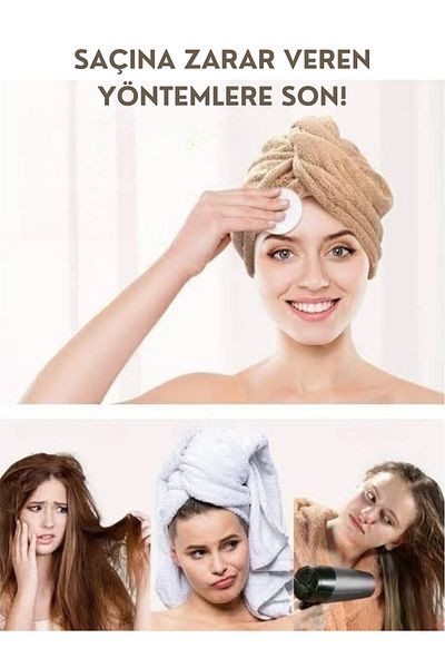pellure Microfiber Hair Drying Dye Towel Beach Pool Cap Dye Resistant Magic Towel