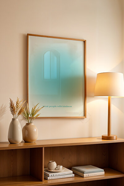 Basquiart Poster din seria Aura cu ramă din lemn, numărul tabloului: 181