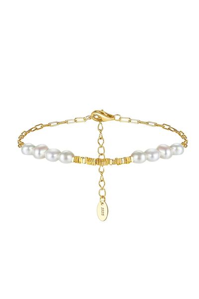 delis Bratara Din Argint 925 Pentru Dama, Jw1550, Model Perle, Placata Cu Aur