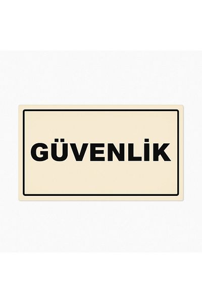 Gündoğdu Warning Sign'Security' 23X35 cm