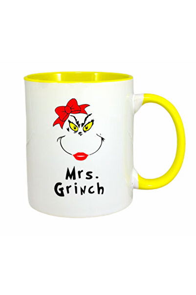 OEM Cana personalizata cu maner galben de Craciun Grinch, INOVATIX®. 330 ml