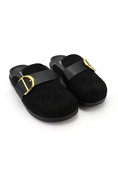 Tmall Women's Casual Slippers, Made Of Eco-suede Leather, Sp113, Black