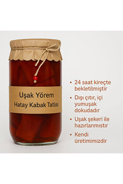 Uşak Yörem Şarküteri Çıtır Kabak Tatlısı 800g Uşak Yörem