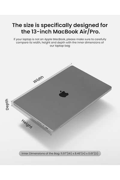 Tomtoc Defender-A13 360 Case for 13 Inch MacBook Air and MacBook Pro Water-Repellent Laptop Sleeve