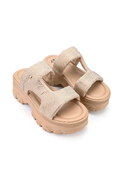 Tmall Women's Casual Slippers, Made Of Eco-leather, Sp111, Khaki