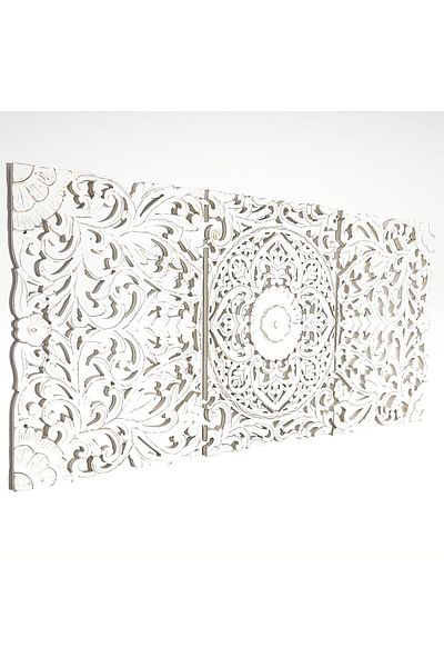 Souq DESIGNS -Wall Decor Hand Carved Mandala Wall Mdf boho wall decor Panel 120 x 60