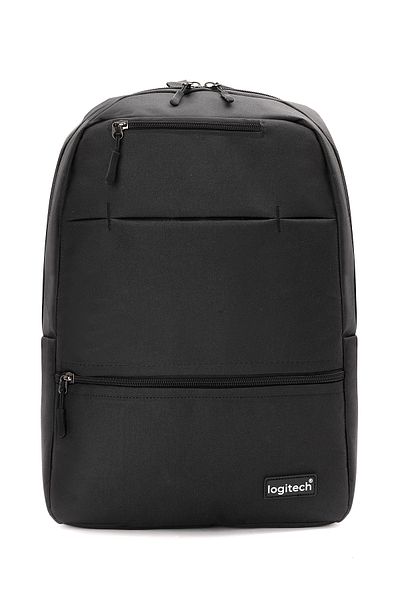 logitech Rucsac unisex pentru laptop, din pânză neagră, de 15,6 inchi, pentru călătorii zilnice, pentru școală