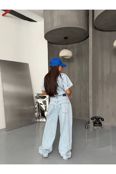 DENİKK TENDINȚE OVERSIZE MĂRIME CONFORTĂ SALOPETĂ SALOPETĂ LĂȚI CU PICIOARE LĂȚI